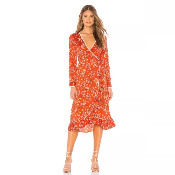 Free People Dresses & Skirts - Free People Covent Garden Floral Wrap Dress NWT